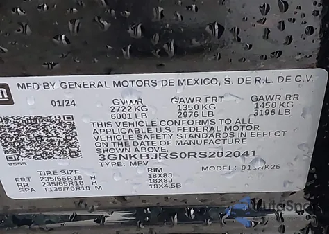 2024 Chevrolet Blazer Awd 3Lt z USA, uszkodzony, nr VIN 3GNKBJRS0RS202041